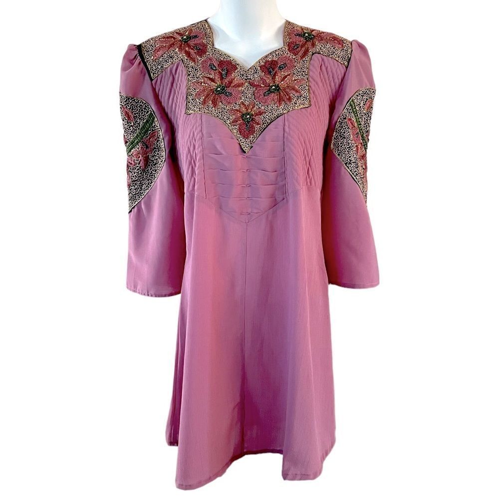 60’s Embroidered India Shift Dress